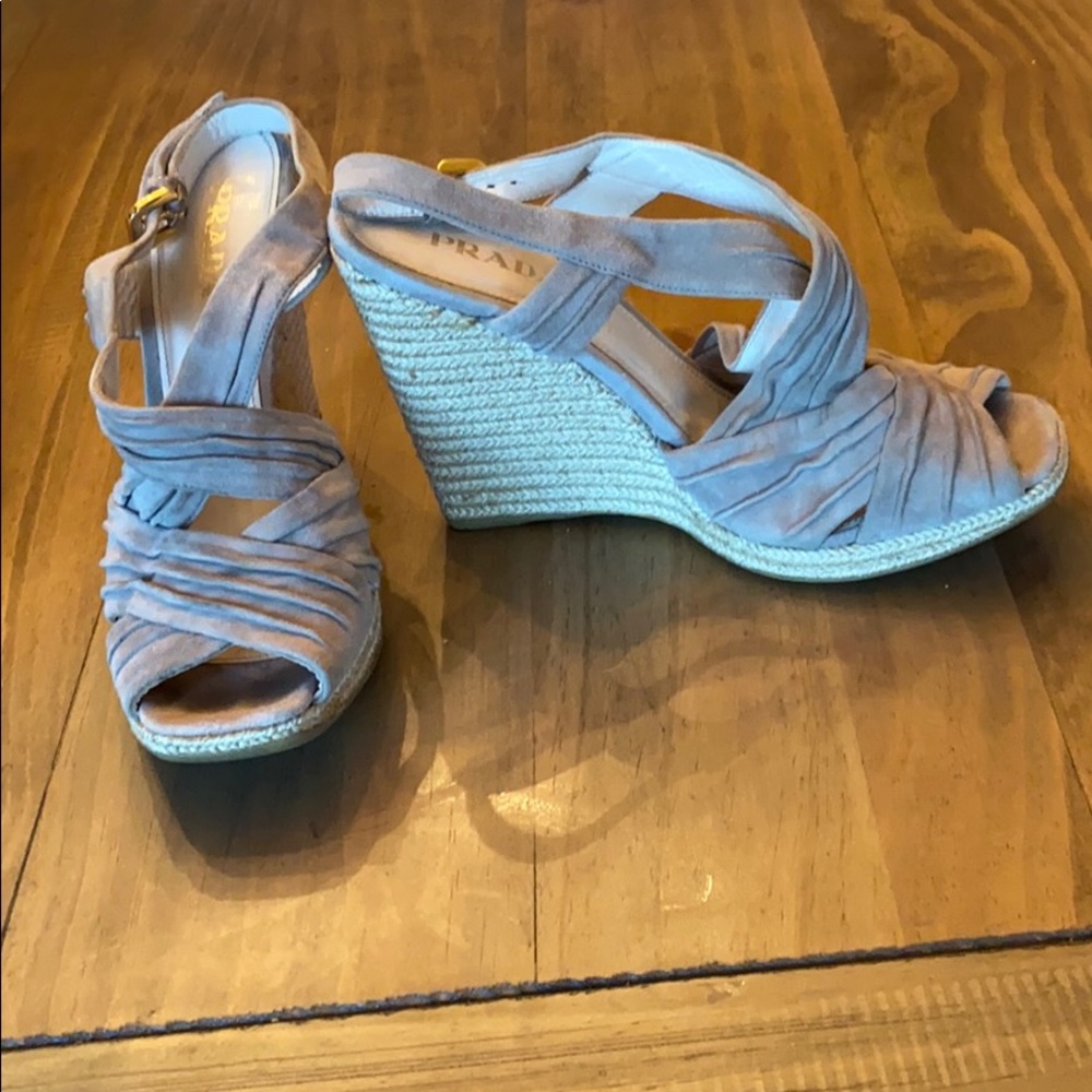 Authentic Prada espadrille wedges